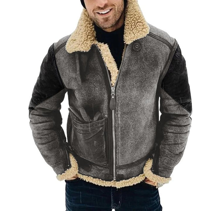 Retro Zipper Thickened Coat - DUVAL