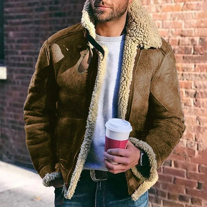 Retro Zipper Thickened Coat - DUVAL