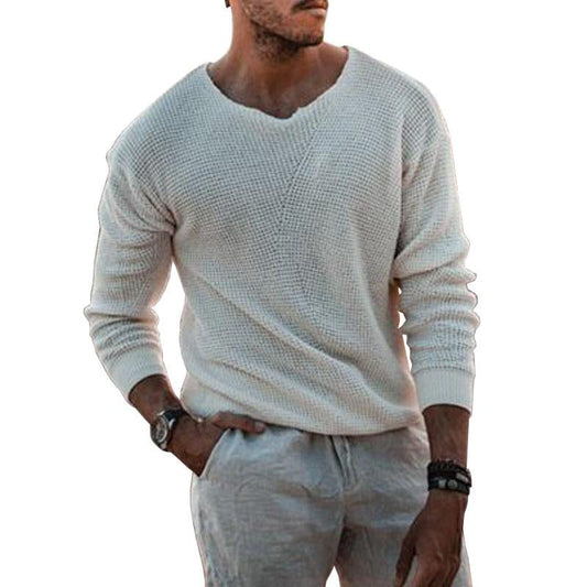 men's-casual-round-neck-slim-pullover-knitwear