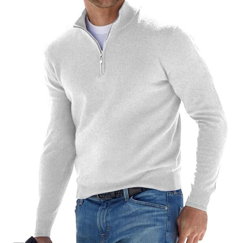 men's-solid-color-zip-pullover-sweater