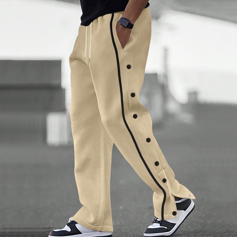 men's-side-buttons-elastic-waist-loose-sweatpants