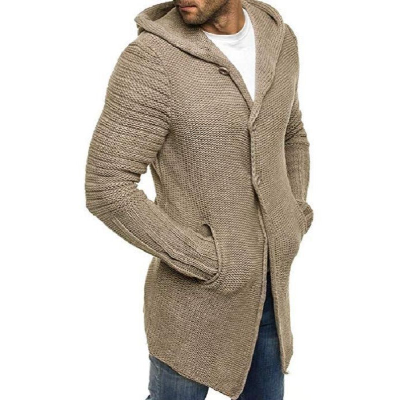 men's-hooded-long-sleeve-mid-length-knit-cardigan