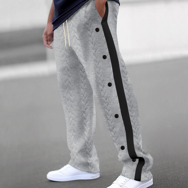 men's-textured-jacquard-trousers-loose-sweatpants