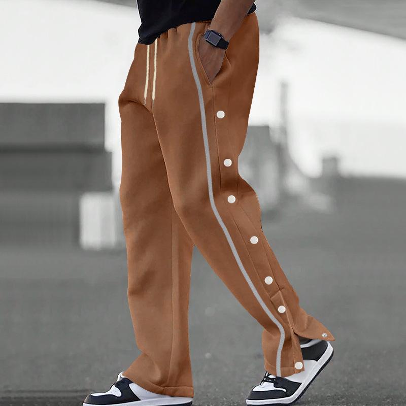 men's-side-buttons-elastic-waist-loose-sweatpants