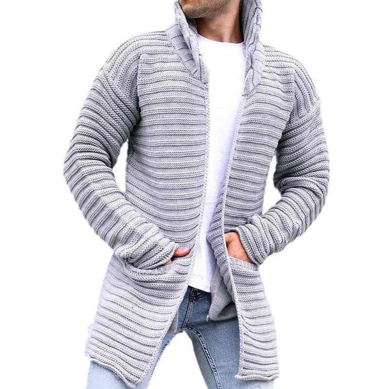 men's-solid-stand-collar-mid-length-knit-cardigan