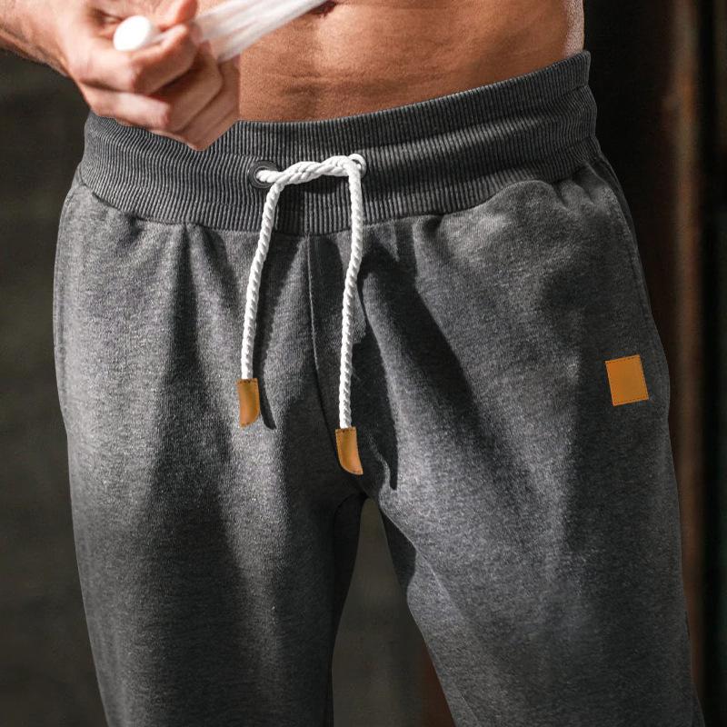 men's-loose-drawstring-solid-color-sports-pants