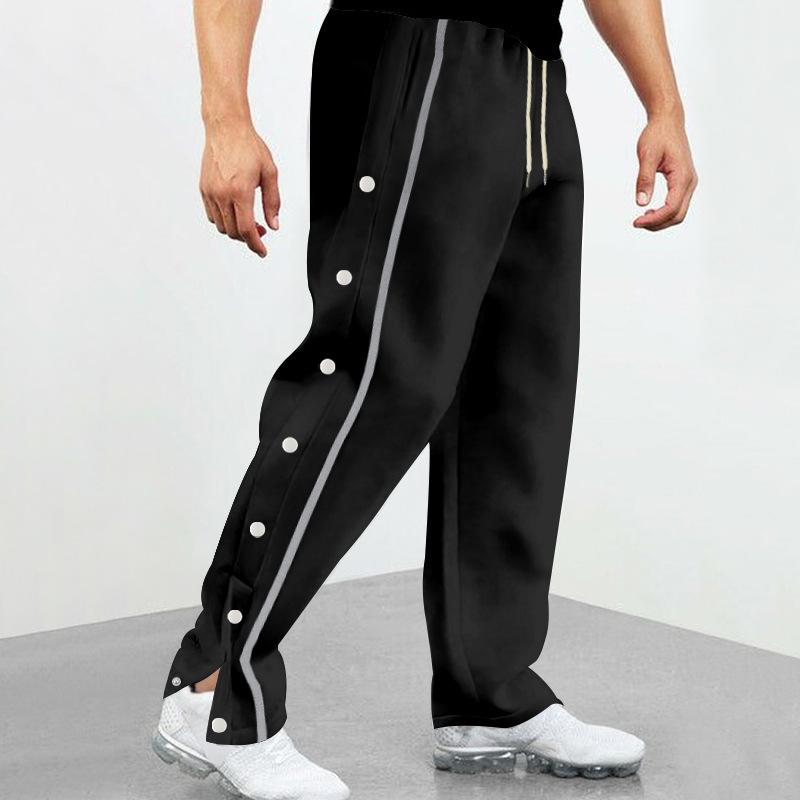 men's-side-buttons-elastic-waist-loose-sweatpants