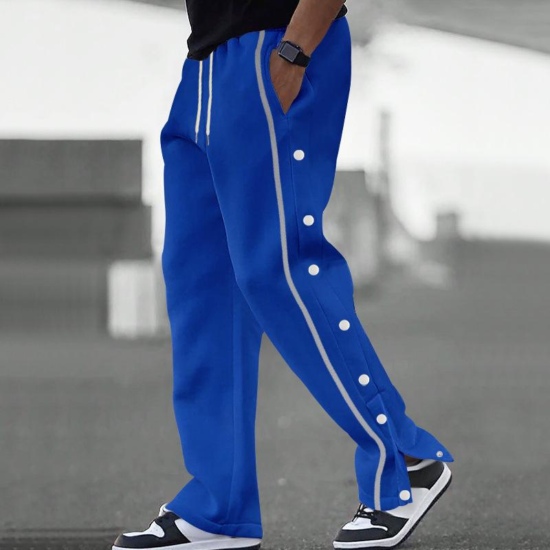 men's-side-buttons-elastic-waist-loose-sweatpants