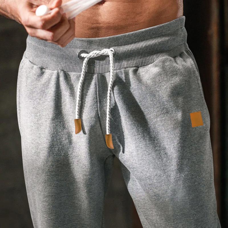 men's-loose-drawstring-solid-color-sports-pants