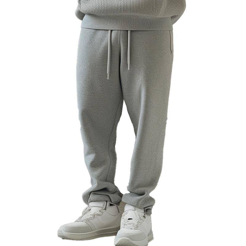 men's-solid-color-loose-drawstring-sweat-pants