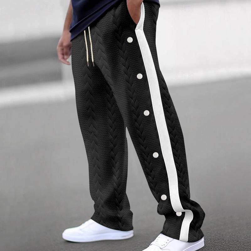 men's-textured-jacquard-trousers-loose-sweatpants