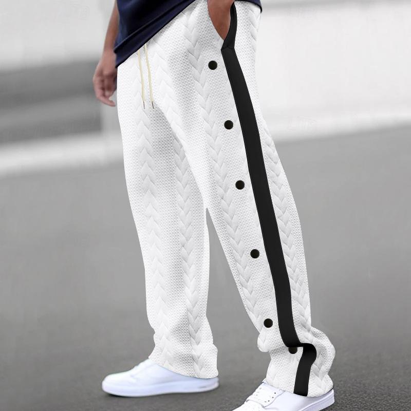 men's-textured-jacquard-trousers-loose-sweatpants