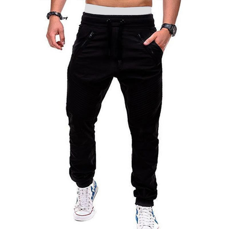 men's-casual-lace-up-elastic-waist-loose-sweat-pants