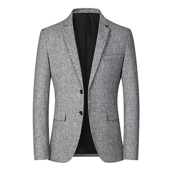 men's lapel solid color casual blazer