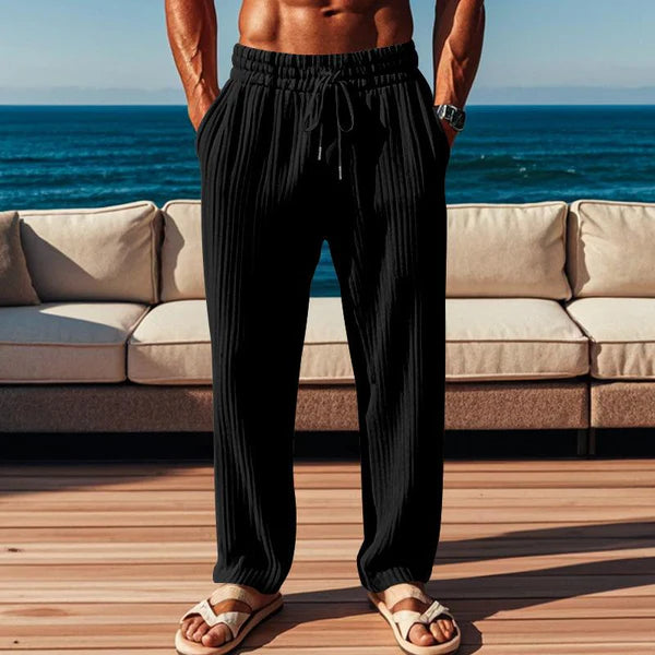 Vertical Striped Elastic Casual Sports Pants