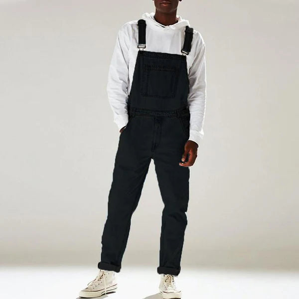 Casual Vintage Denim Overalls