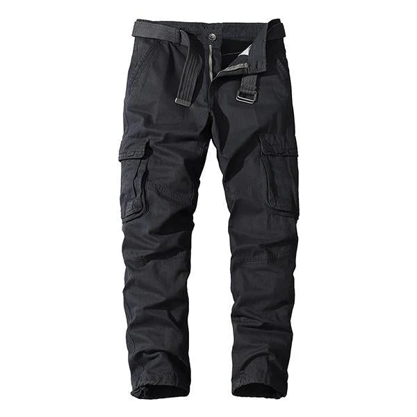 CASUAL STRAIGHT MULTI-POCKET CARGO PANTS