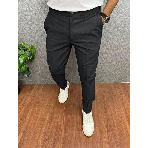 Solid Color Casual Slim Straight Pants