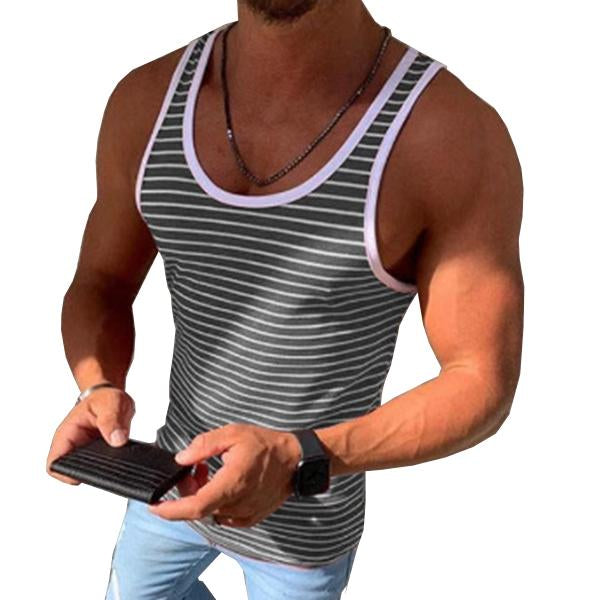 men's-casual-striped-sports-tank-top