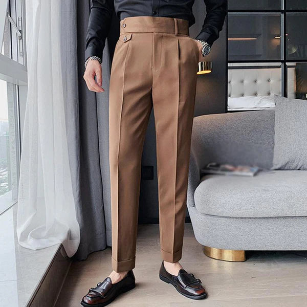 British Style High Waist Straight Suit Pants