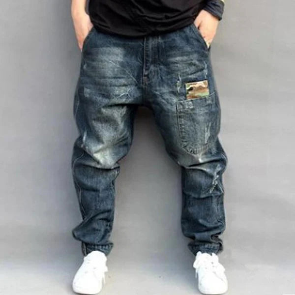 Vintage Loose Multi Pocket Jeans