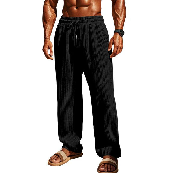 Vertical Striped Elastic Casual Sports Pants