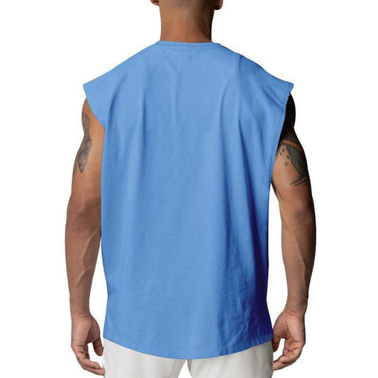 men's-solid-loose-sleeveless-sports-fitness-tank-top