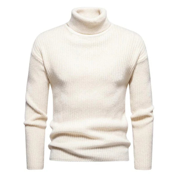 Turtleneck Solid Color Sweater