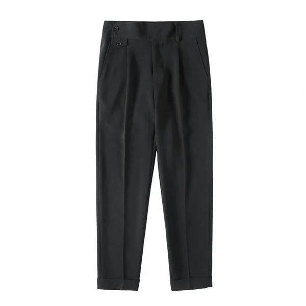 British Style High Waist Straight Suit Pants