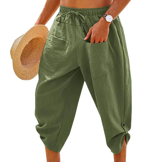 Casual Loose Pocket Beach Pants