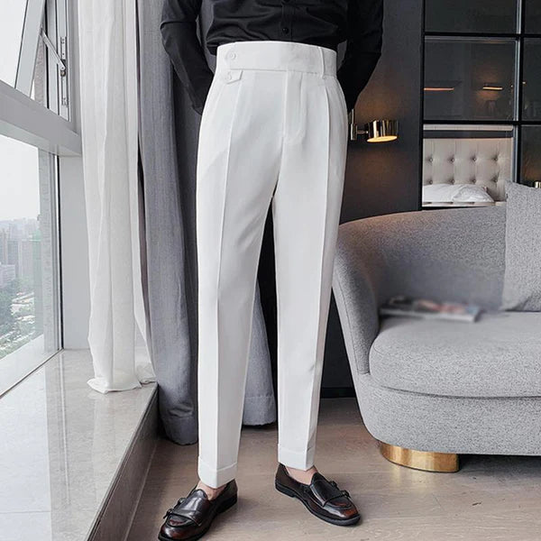 British Style High Waist Straight Suit Pants