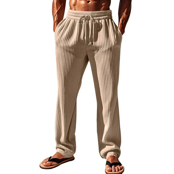 Vertical Striped Elastic Casual Sports Pants