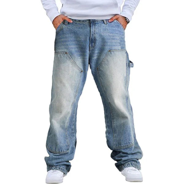 Casual Cleanfit Washed Logging Cargo Jeans – DUVAL