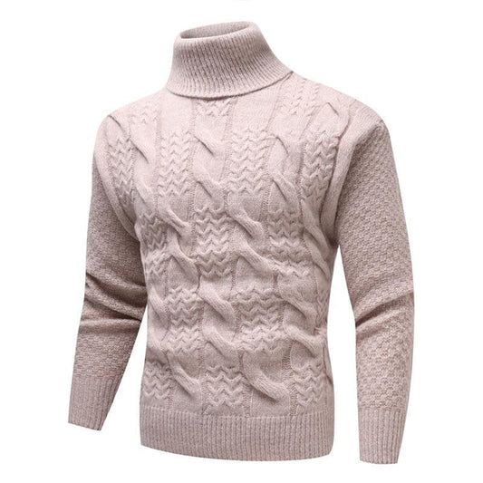 Turtleneck Jacquard Long Sleeve Knitted Sweater