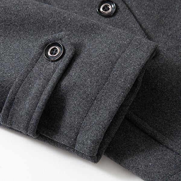 Retro Double Collar Woolen Coat - DUVAL