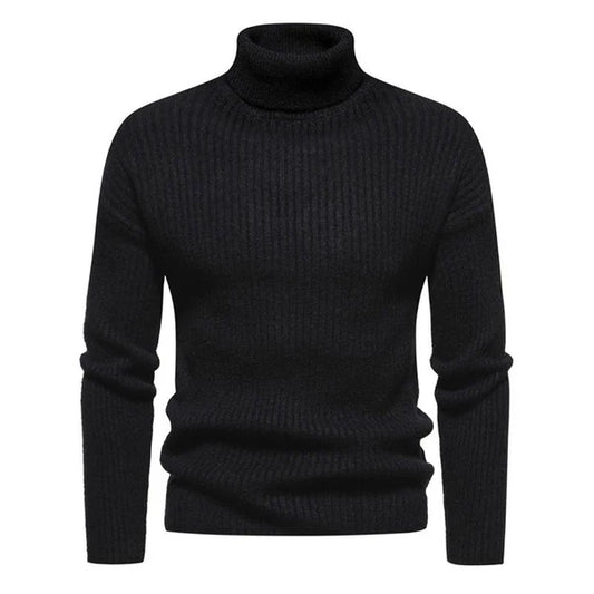 Turtleneck Solid Color Sweater