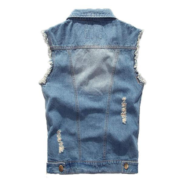 men's-casual-distressed-frayed-denim-vest