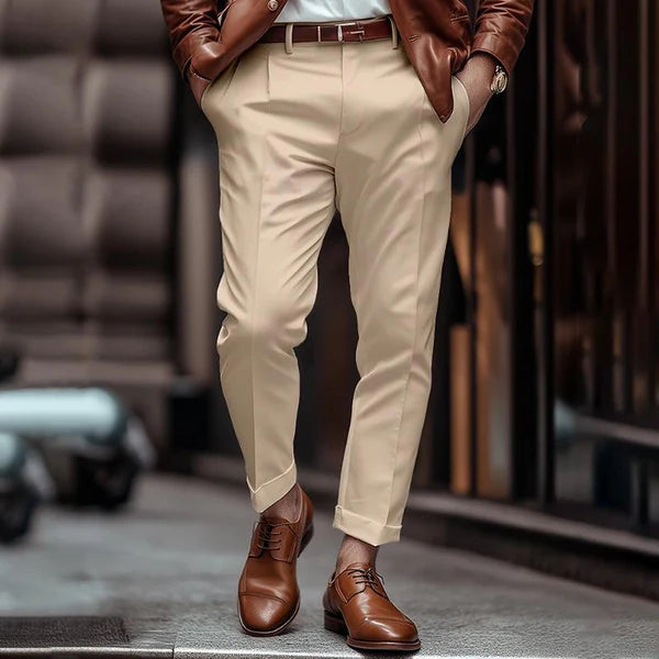 Solid Color Comfortable Straight Suit Pants