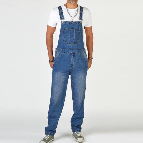 Vintage Cargo Denim Overalls