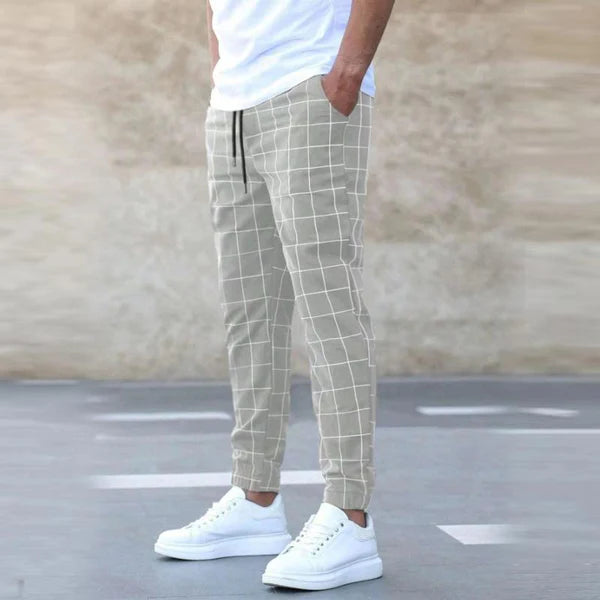 Retro Street Sports Casual Plaid Pants