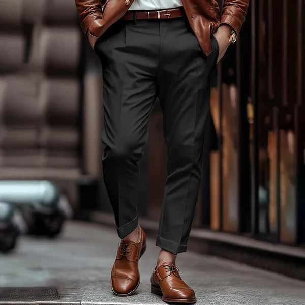 Solid Color Comfortable Straight Suit Pants