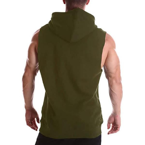 men's-casual-hooded-solid-color-lace-up-tank-top