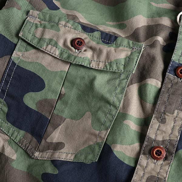 WASHED CAMO CARGO SHIRT