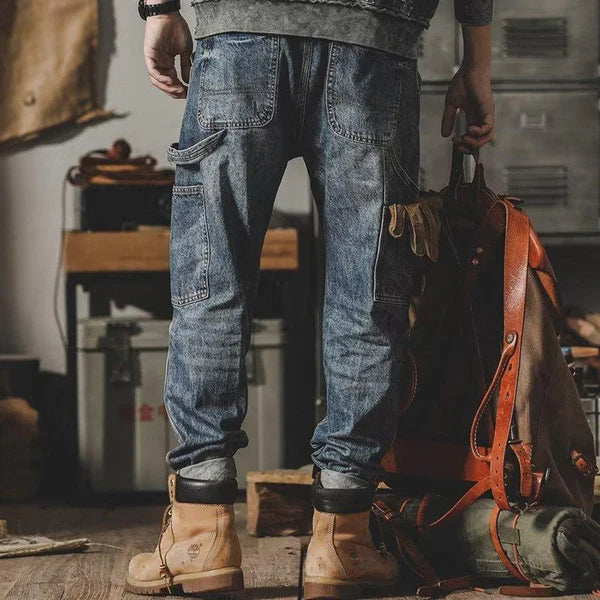 Vintage Loose Panel Cargo Jeans