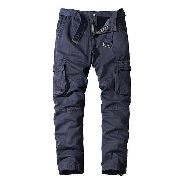 CASUAL STRAIGHT MULTI-POCKET CARGO PANTS