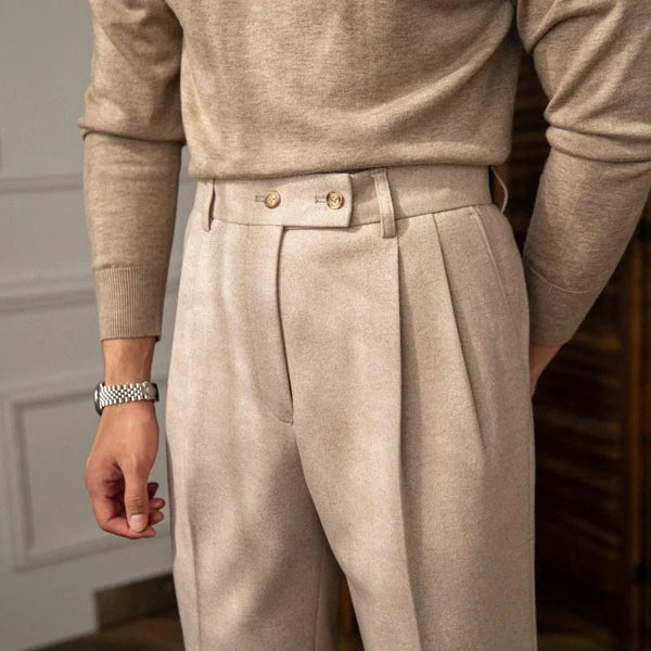 Casual Business Woolen Straight Naples Suit Pants