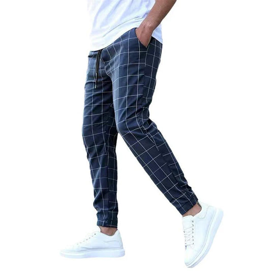 Retro Street Sports Casual Plaid Pants