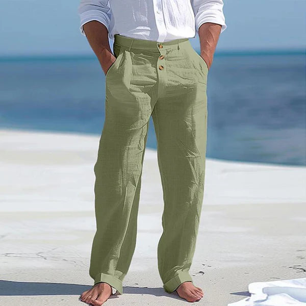 Casual Cotton Linen Breathable Loose Beach Pants