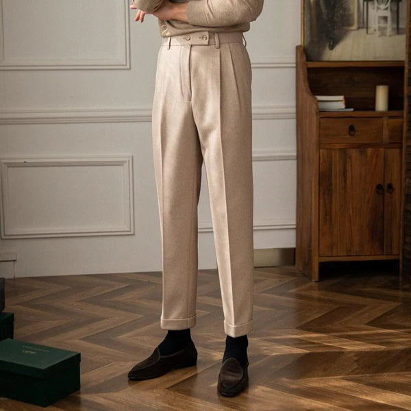 Casual Business Woolen Straight Naples Suit Pants