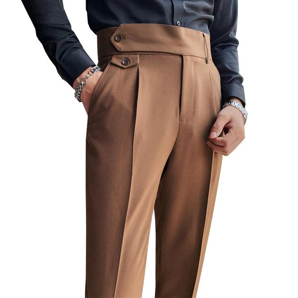 British Style High Waist Straight Suit Pants